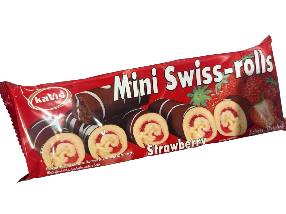Kavis mini swiss-rolls strawberry