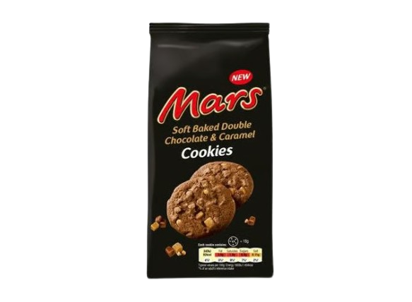 Mars soft baked double chocolate & caramel cookie