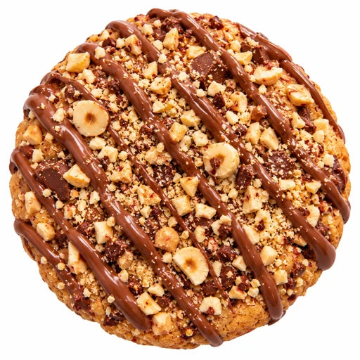 Kinder Bueno Crumble Cookie met bijpassende topping