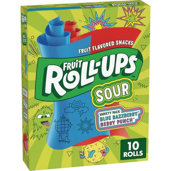 Fruit Roll-Ups Sour Blue Razzberry