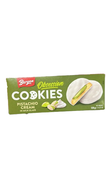 Bergen Cookies pistachio cream in milk glaze