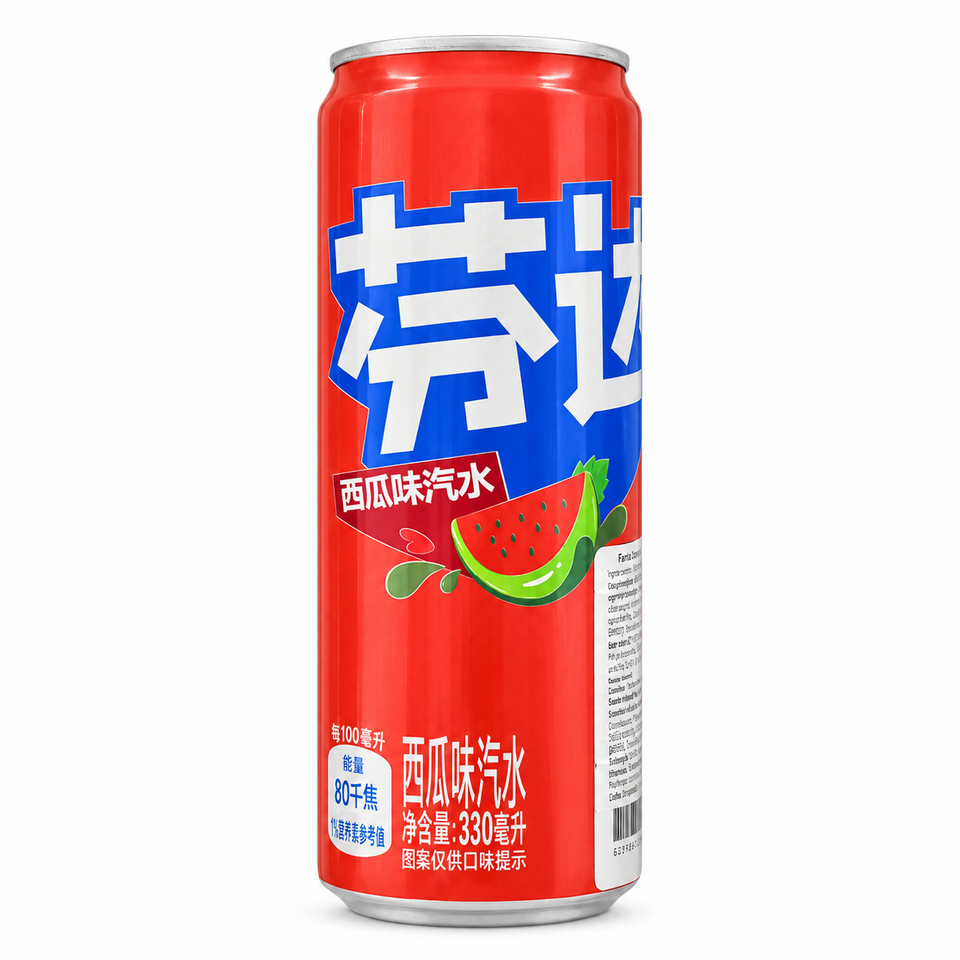Fanta Watermeloen Blik 330 ml – productverpakking