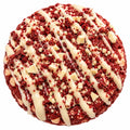 Red Velvet Crumble Cookie met bijpassende topping