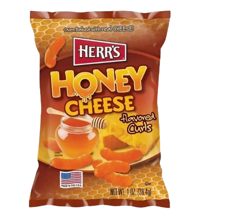 Herr's honey cheese flavored curls 28gr